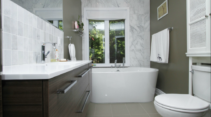 Bathroom Design freestanding tub vanity