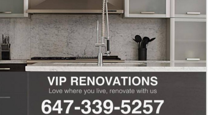 VIP Renovations for kitchens bathrooms and basements